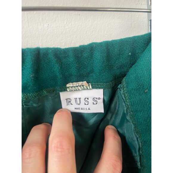 Vintage women’s hunter green size 10 Russ‎ 100% wool pants - Picture 3 of 9